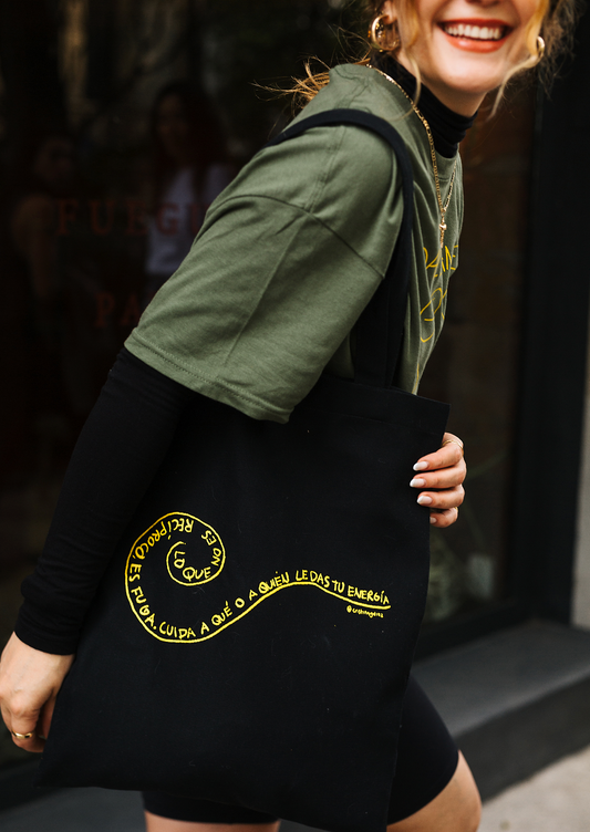 cuida tu energia | tote bag | negra